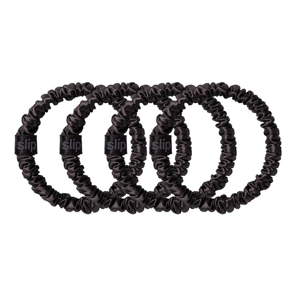 scrunchies in pura seta skinny - 4 scrunchies, SLIP