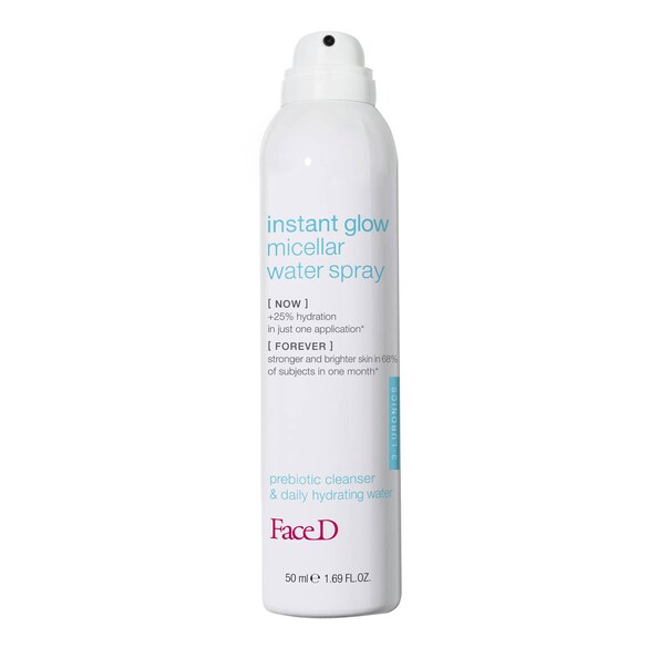 Mini Instant Glow Micellar Water Spray, FACE D