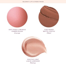 Set Selena Lip & Cheek Faves - Mini blush, illuminante e rossetto