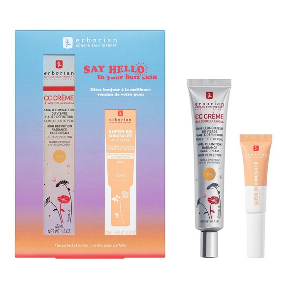 THE PERFECT SKIN DUO - Kit CC Crème Doré & Super BB Concealer , ERBORIAN