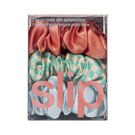 3 slip pure silk large scrunchies - Elastici Large Slip in pura seta