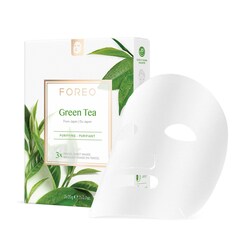 Green Tea - Maschera viso in tessuto purificante pelli miste attivabile da UFO, FOREO