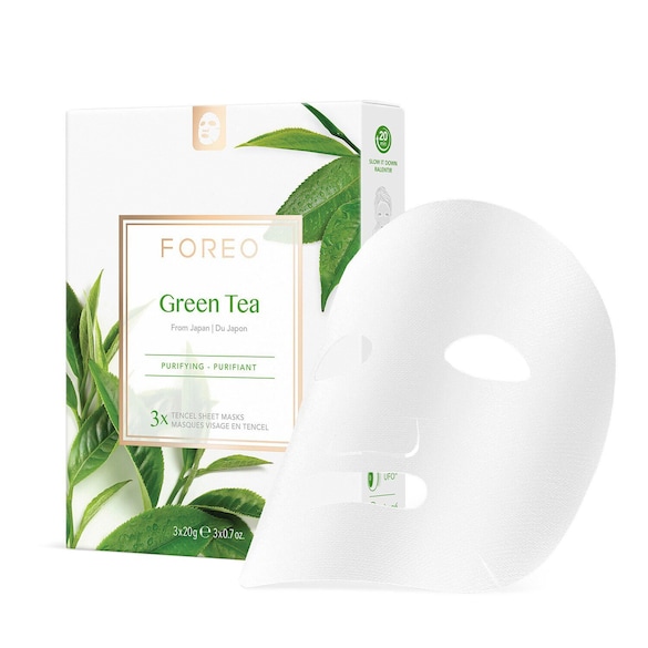 Green Tea - Maschera viso in tessuto purificante pelli miste attivabile da UFO, FOREO