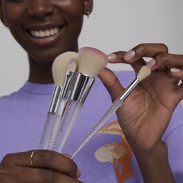 Glitter Power Brush Set - Kit di 4 pennelli per viso e occhi