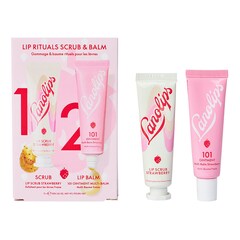 Balsamo e scrub rituale per labbra alla fragola - balsamo labbra e scrub, LANOLIPS