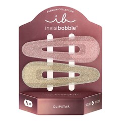 CLIPSTAR PREMIUM Simply Pinkstatic - Mollette per capelli, INVISIBOBBLE