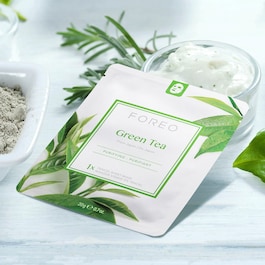 Green Tea - Maschera viso in tessuto purificante pelli miste attivabile da UFO