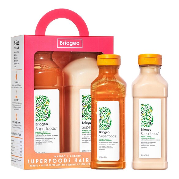 Superfoods - Set per la cura dei capelli con mango e ciliegia, BRIOGEO