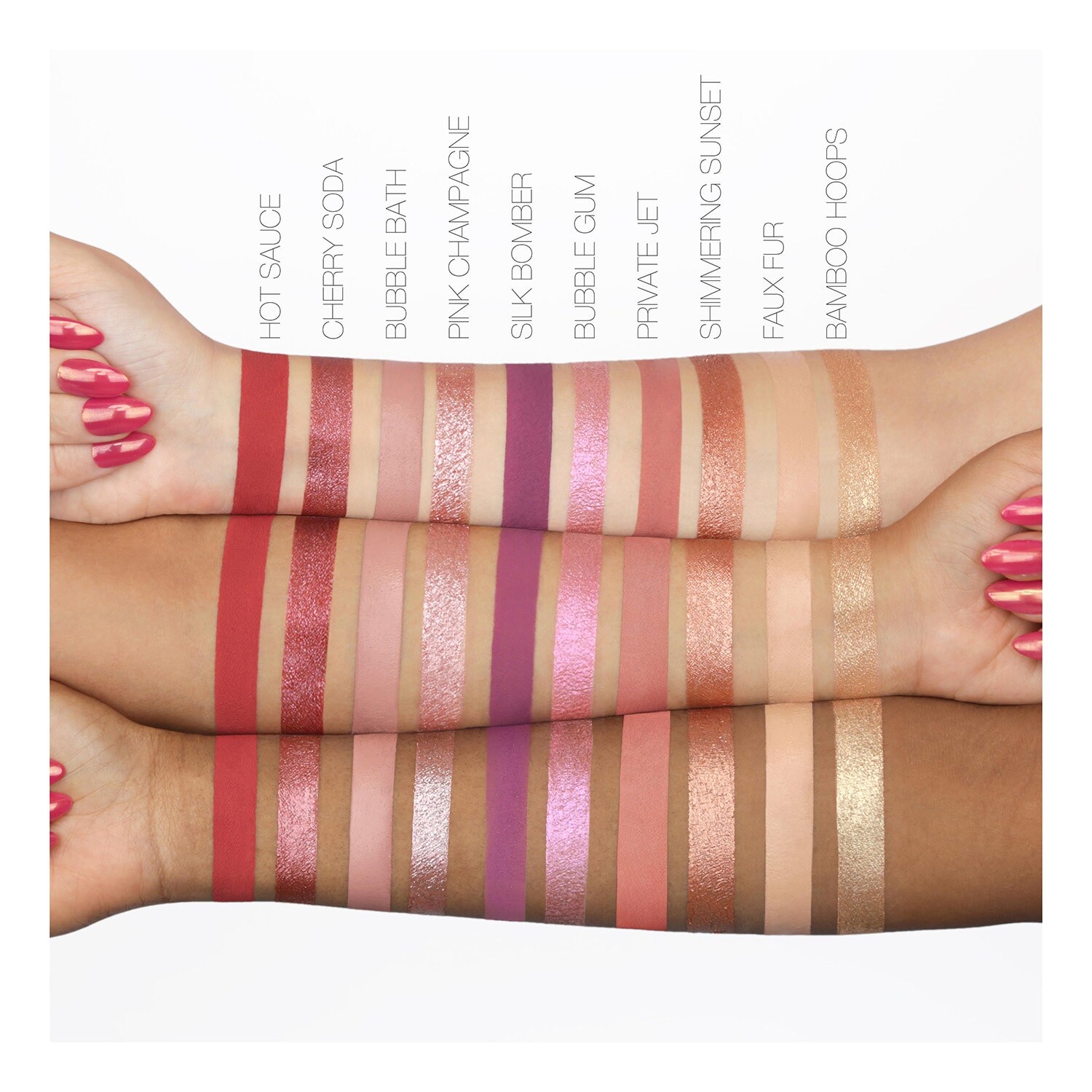 Huda Beauty Matte And Metal Melted Shadows Swatches Matte & Metal Melted Shadows di HUDA BEAUTY ≡ SEPHORA