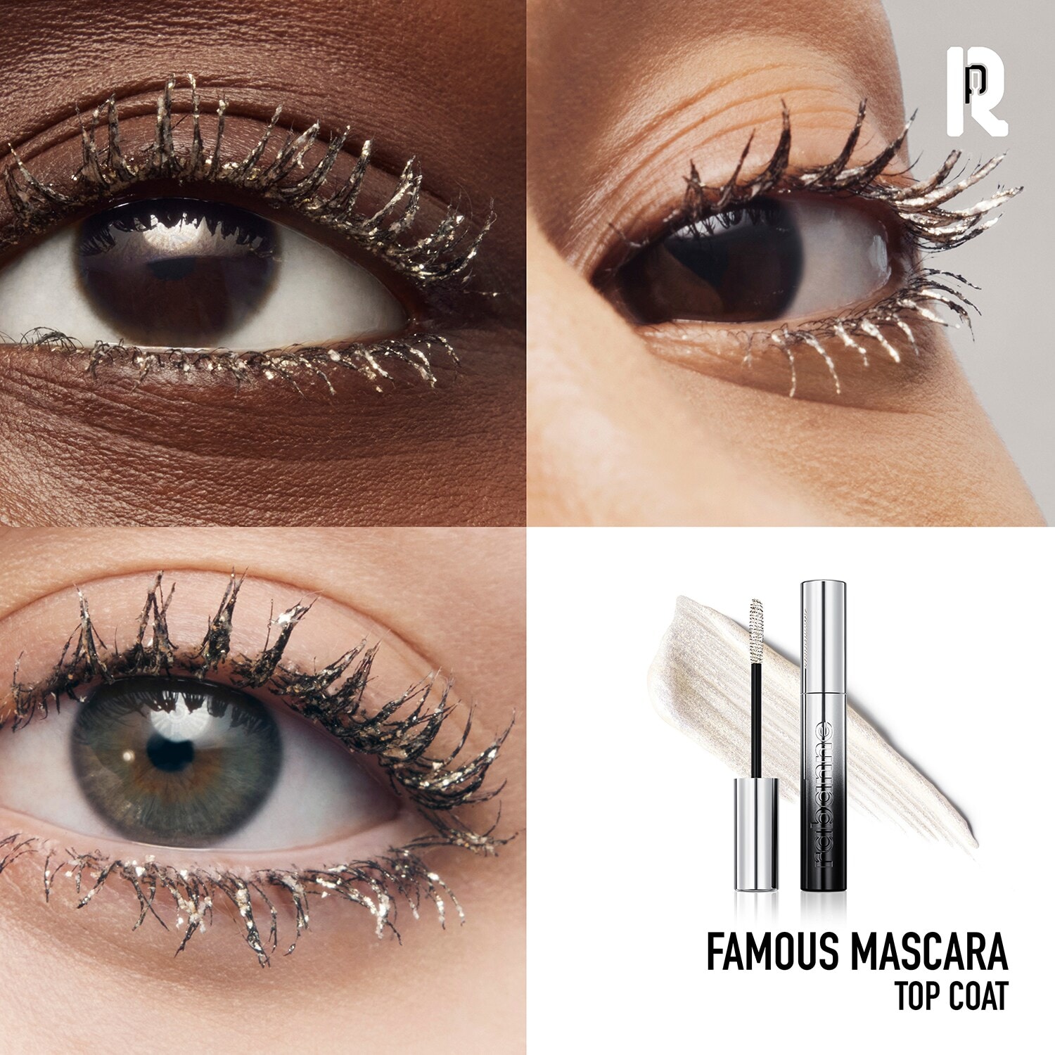 Eyephoria Famous Top Coat Mascara Top Coat Mascara Glitterato di RABANNE MAKEUP ≡ SEPHORA